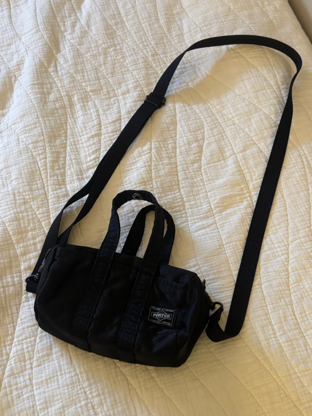 Porter yoshida boston Black Nylon Crossbody Mini Tote